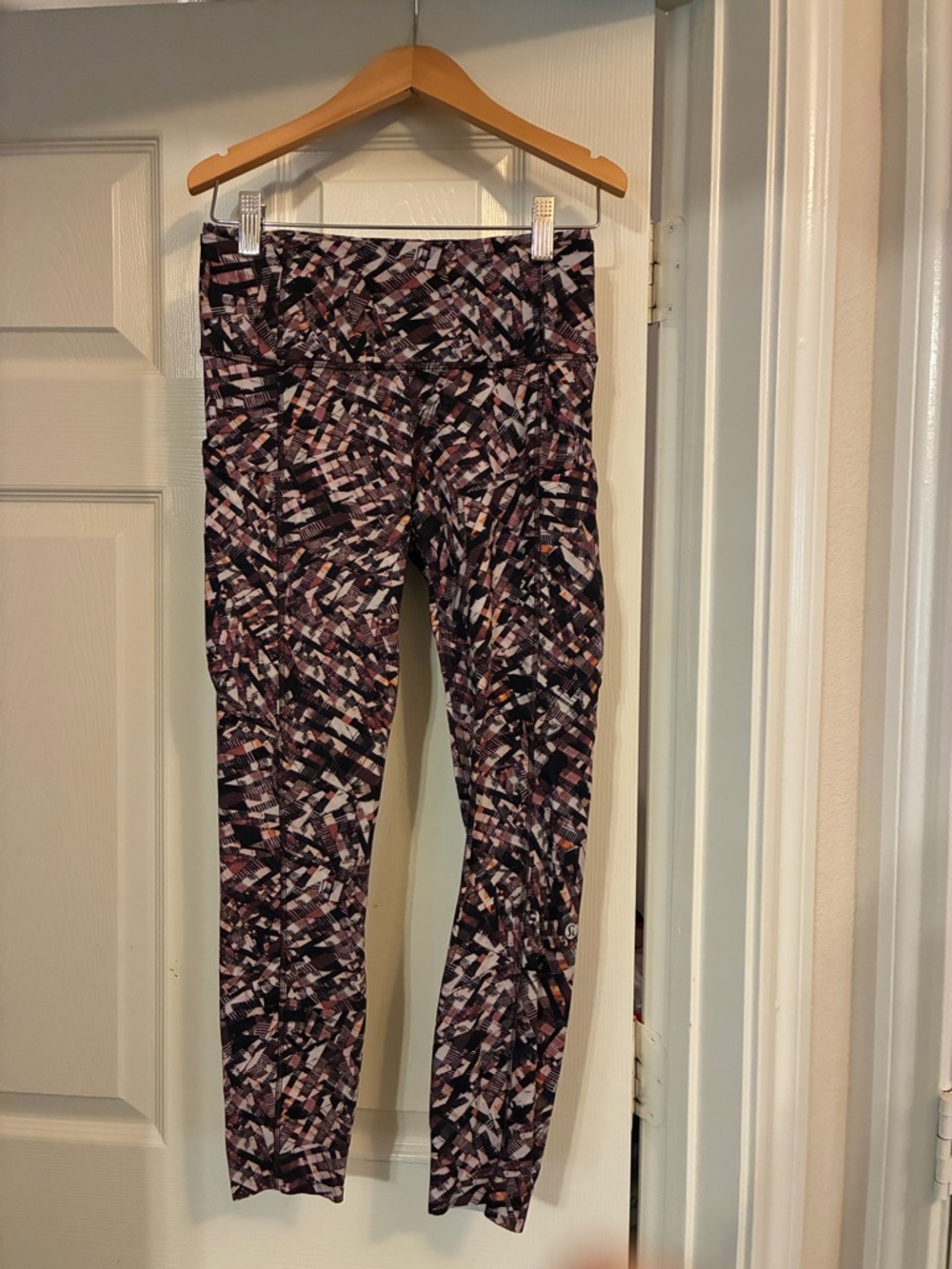 lululemon Athletica Printed Leggings in Black and Pink